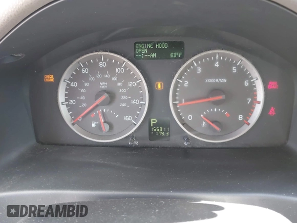 2007 Volvo S40 2.4L with VIN YV1MS390472283513, listed as a IAAI auction lot 42093282 with 155,911 mi miles. Bid and sale history available at carsss.com. Image 7.