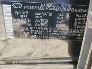 2023 Hyundai Santa Fe Calligraphy with VIN 5NMS54AL6PH573215, listed as a Copart auction lot 48081705 with 11,263 mi miles and Salvage Title. Bid and sale history available at carsss.com. Image 15.