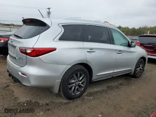 2013 Infiniti JX35 with VIN 5N1AL0MM3DC326903, listed as a Copart auction lot 72902124 with 213,631 mi miles and Salvage Title. Bid and sale history available at carsss.com. Image 3.