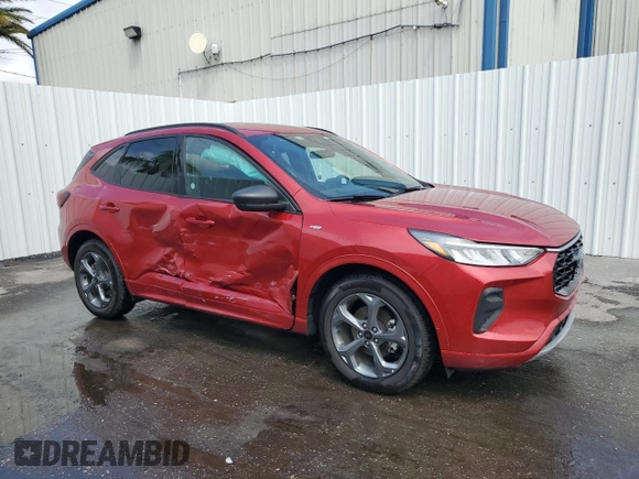 2024 Ford Escape ST-Line with VIN 1FMCU0MN3RUA44678, listed as a Copart auction lot 52293305 with 27,471 mi miles and Non Repairable. Bid and sale history available at DreamBid. Image 4.