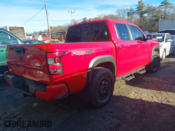 2024 Nissan Frontier SV with VIN 1N6ED1EK6RN609634, listed as a IAAI auction lot 41187993 with 21,034 mi miles and . Bid and sale history available at DreamBid. Image 4.
