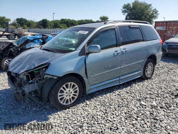 2010 Toyota Sienna XLE with VIN 5TDYK4CC1AS325572, listed as a Copart auction lot 53334805 with 100,426 mi miles and Salvage Title. Bid and sale history available at carsss.com. Image 1.