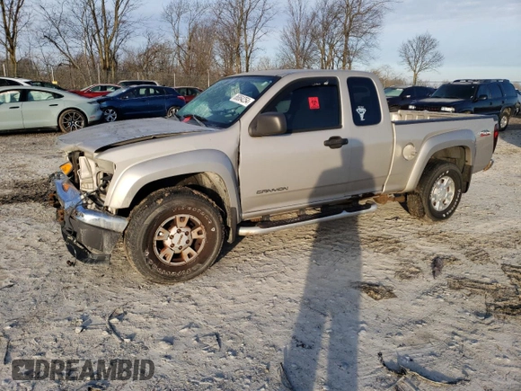 2004 GMC Canyon SLE Z71 with VIN 1GTDT196148129992, listed as a Copart auction lot 86864254 with 0 mi miles and Salvage Title. Bid and sale history available at carsss.com. Image 1.