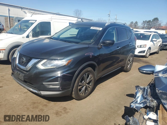 2019 Nissan Rogue SV with VIN 5N1AT2MV9KC816800, listed as a Copart auction lot 49165225 with 107,665 mi miles and Salvage Title. Bid and sale history available at carsss.com. Image 1.