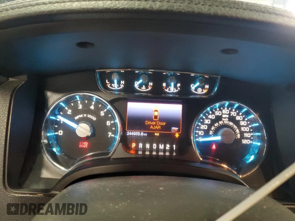 2012 Ford F-150 XL with VIN 1FTFW1ET4CKE22489, listed as a Copart auction lot 51338375 with 244,955 mi miles and Salvage Title. Bid and sale history available at DreamBid. Image 9.