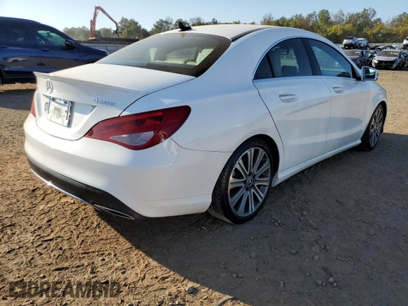 2018 Mercedes-Benz CLA 250 with VIN WDDSJ4GB8JN633067, listed as a Copart auction lot 70597903 with 46,381 mi miles and . Bid and sale history available at DreamBid. Image 3.