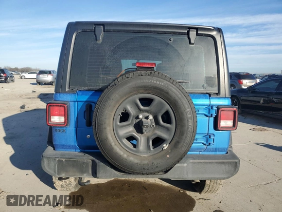 2022 Jeep Wrangler Unlimited Sport with VIN 1C4HJXDN8NW173946, listed as a Copart auction lot 89025355 with Not Provided miles and Salvage Title. Bid and sale history available at DreamBid. Image 6.