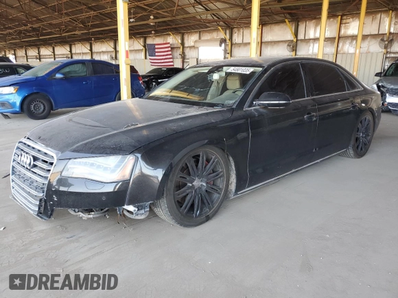 2011 Audi A8 z VIN WAURVAFD5BN019557, wystawiony jako Copart lot #54801035 z przebiegiem 148 688 mil mil oraz Tytuł czysty. Historia ofert i sprzedaży dostępna na DreamBid. Obrazek 1.