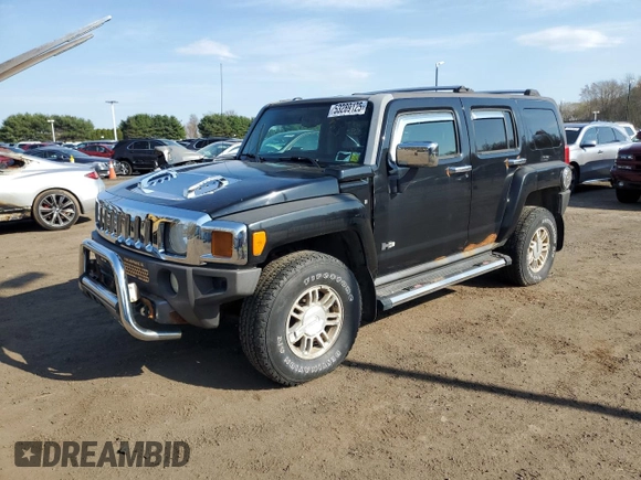 2007 Hummer H3 SUV z VIN 5GTDN13E678195221, wystawiony jako Copart lot #53289125 z przebiegiem 91 209 mil mil oraz Tytuł czysty. Historia ofert i sprzedaży dostępna na DreamBid. Obrazek 1.