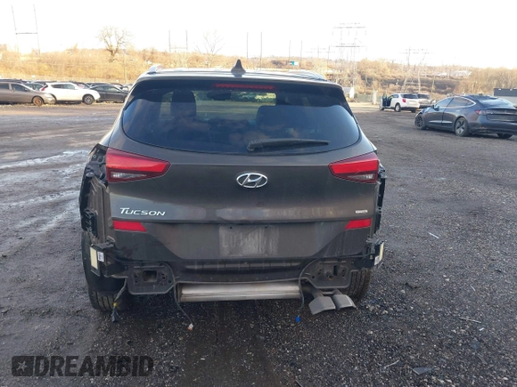 2019 Hyundai Tucson Ultimate with VIN KM8J3CALXKU070862, listed as a IAAI auction lot 41148707 with 88,946 mi miles. Bid and sale history available at carsss.com. Image 16.