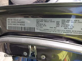 2021 Ram 2500 Laramie z VIN 3C6UR5FL7MG629012, wystawiony jako IAAI lot #41369353 z przebiegiem 168 099 mil mil oraz . Historia ofert i sprzedaży dostępna na DreamBid. Obrazek 9.