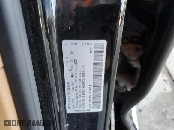 2004 Porsche Cayenne S with VIN WP1AB29P04LA76475, listed as a Copart auction lot 73877784 with 191,092 mi miles and Salvage Title. Bid and sale history available at carsss.com. Image 13.
