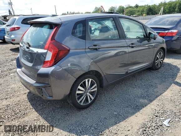 2017 Honda Fit EX-L with VIN 3HGGK5H98HM703123, listed as a Copart auction lot 61678095 with 25,714 mi miles and Salvage title. Bid and sale history available at DreamBid. Image 3.