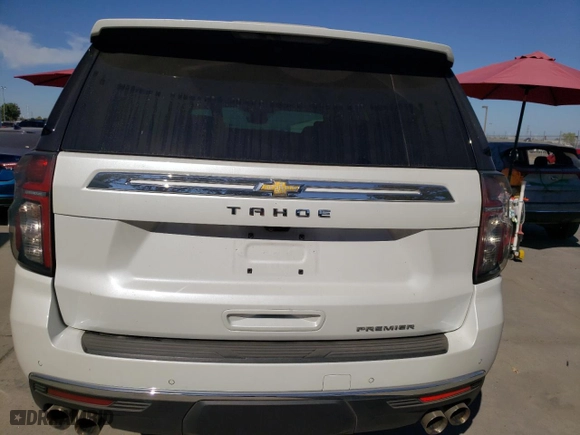 2023 Chevrolet Tahoe Premier with VIN 1GNSCSKD6PR119132, listed as a Copart auction lot 74594664 with 27,716 mi miles and Salvage Title. Bid and sale history available at carsss.com. Image 6.
