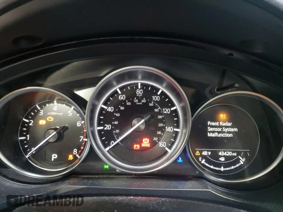2023 Mazda CX-9 Touring Plus with VIN JM3TCBAY1P0643835, listed as a Copart auction lot 55846885 with 43,420 mi miles and Salvage title. Bid and sale history available at DreamBid. Image 9.