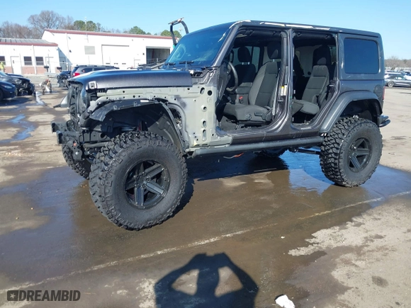 2019 Jeep Wrangler Unlimited Sport S with VIN 1C4HJXDG2KW612913, listed as a IAAI auction lot 41519311 with 104,583 mi miles. Bid and sale history available at carsss.com. Image 21.