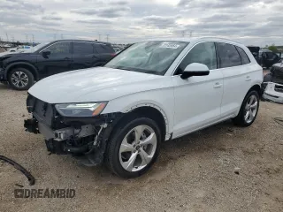 2021 Audi Q5 Premium Plus with VIN WA1BAAFY4M2011158, listed as a Copart auction lot 72142954 with 17,613 mi miles and Salvage Title. Bid and sale history available at carsss.com. Image 1.