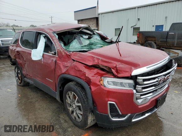 2020 GMC Acadia SLE with VIN 1GKKNKLS9LZ163527, listed as a Copart auction lot 43285745 with Not Provided miles and Non Repairable. Bid and sale history available at carsss.com. Image 4.