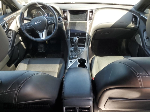2021 Infiniti Q50 Signature Edition with VIN JN1EV7CP7MM700303, listed as a Copart auction lot 58534285 with 44,081 mi miles and Salvage title. Bid and sale history available at DreamBid. Image 8.