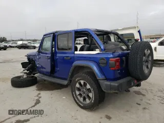2020 Jeep Wrangler Unlimited Sahara with VIN 1C4HJXEN0LW148812, listed as a Copart auction lot 44254895 with 0 mi miles and Salvage Title. Bid and sale history available at carsss.com. Image 2.