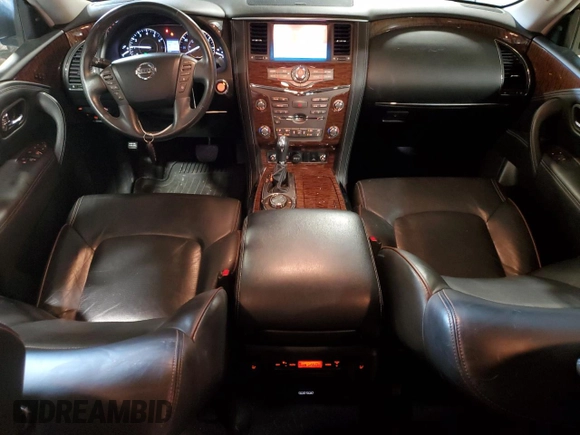 2017 Nissan Armada Platinum with VIN JN8AY2NE8H9707226, listed as a Copart auction lot 64148444 with 83,899 mi miles and Salvage Title. Bid and sale history available at carsss.com. Image 8.