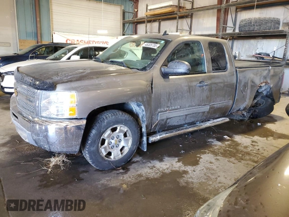 2012 Chevrolet Silverado 1500 LT with VIN 1GCRCSE09CZ306875, listed as a Copart auction lot 46305785 with 195,966 mi miles and Salvage Title. Bid and sale history available at DreamBid. Image 1.