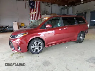 2019 Toyota Sienna SE with VIN 5TDEZ3DC3KS225319, listed as a Copart auction lot 65746075 with 72,743 mi miles and Salvage title. Bid and sale history available at DreamBid. Image 1.