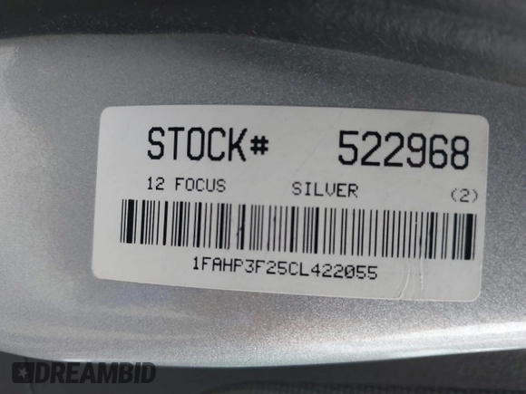 2012 Ford Focus SE с VIN 1FAHP3F25CL422055, выставлен на аукционе IAAI как лот 42442051 с пробегом 129 435 миль миль и . История ставок и продаж доступна на DreamBid. Изображение 9.