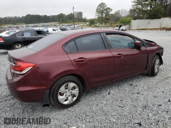 2014 Honda Civic Sedan LX with VIN 19XFB2F59EE034939, listed as a Copart auction lot 47773695 with 162,952 mi miles and Salvage Title. Bid and sale history available at carsss.com. Image 3.