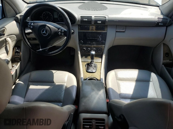 2007 Mercedes-Benz C 230 Sport with VIN WDBRF52H97A923151, listed as a Copart auction lot 63037255 with 196,893 mi miles and Salvage title. Bid and sale history available at DreamBid. Image 8.