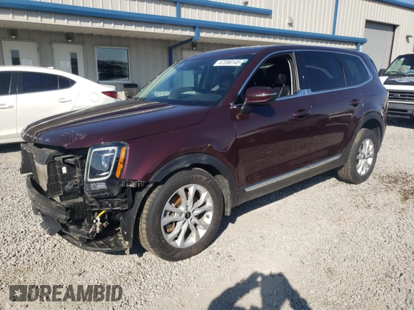 2022 Kia Telluride LX with VIN 5XYP2DHC4NG238403, listed as a Copart auction lot 47356145 with 62,786 mi miles and Salvage title. Bid and sale history available at DreamBid. Image 1.