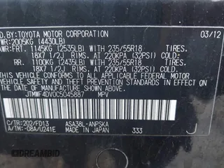 2012 Toyota RAV4 Sport с VIN JTMWF4DV0C5045887, выставлен на аукционе IAAI как лот 41398185 с пробегом 188 074 миль миль и . История ставок и продаж доступна на DreamBid. Изображение 9.
