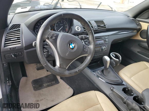 2011 BMW 1 Series 128i with VIN WBAUN1C58BVH83445, listed as a Copart auction lot 46742575 with 131,576 mi miles and Clean Title. Bid and sale history available at carsss.com. Image 8.