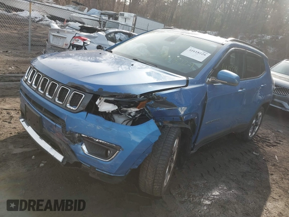 2018 Jeep Compass Limited with VIN 3C4NJCCB5JT358619, listed as a IAAI auction lot 41618229 with 53,185 mi miles and . Bid and sale history available at DreamBid. Image 16.