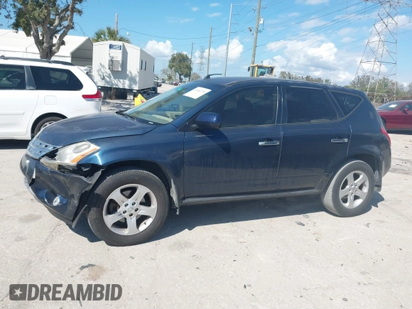 2003 Nissan Murano SL with VIN JN8AZ08T43W122455, listed as a IAAI auction lot 41560795 with 137,655 mi miles and . Bid and sale history available at DreamBid. Image 14.
