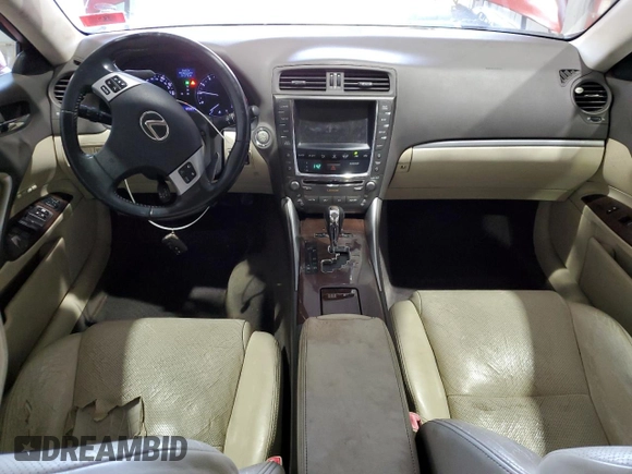 2011 Lexus IS 250 with VIN JTHCF5C20B5047877, listed as a Copart auction lot 50927545 with 189,854 mi miles and Salvage title. Bid and sale history available at DreamBid. Image 8.