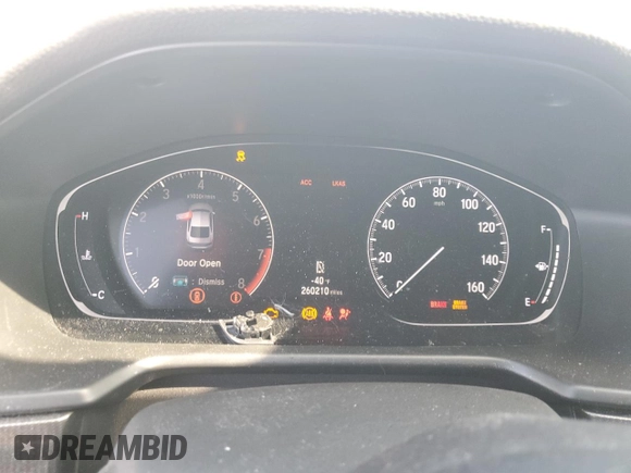 2019 Honda Accord Sport with VIN 1HGCV2F37KA019493, listed as a Copart auction lot 56091875 with 260,210 mi miles and Salvage title. Bid and sale history available at DreamBid. Image 9.