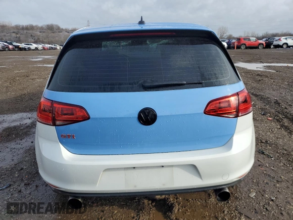 2017 Volkswagen Golf GTI S with VIN 3VW447AU7HM047418, listed as a Copart auction lot 49688035 with 158,034 mi miles and Salvage Title. Bid and sale history available at carsss.com. Image 6.