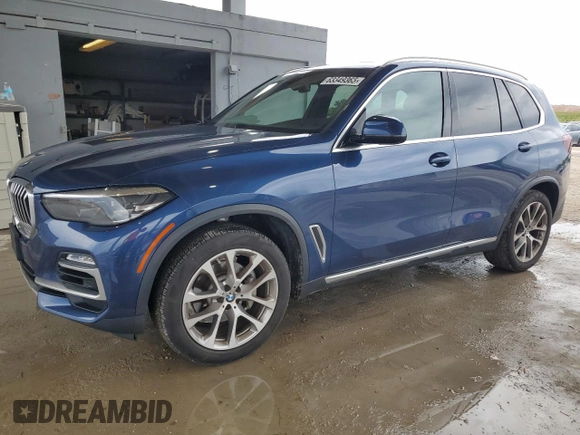 2021 BMW X5 xDrive40i with VIN 5UXCR6C0XM9G02456, listed as a Copart auction lot 63349365 with 21,086 mi miles and Clean title. Bid and sale history available at DreamBid. Image 1.