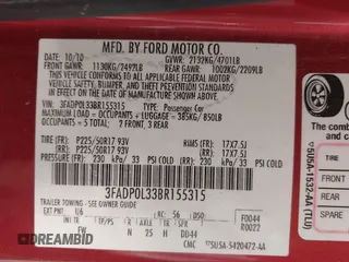 2011 Ford Fusion Hybrid with VIN 3FADP0L33BR155315, listed as a IAAI auction lot 41871715 with 197,345 mi miles. Bid and sale history available at carsss.com. Image 9.
