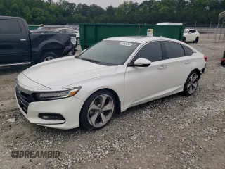2018 Honda Accord Touring with VIN 1HGCV1F97JA177393, listed as a Copart auction lot 57992835 with 168,351 mi miles and Salvage title. Bid and sale history available at DreamBid. Image 1.
