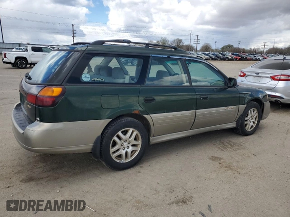 2001 Subaru Legacy Outback with VIN 4S3BH675916654192, listed as a Copart auction lot 48062875 with 186,247 mi miles and Salvage title. Bid and sale history available at DreamBid. Image 3.