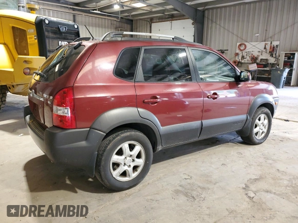 2005 Hyundai Tucson GLS with VIN KM8JN72D45U127165, listed as a Copart auction lot 64548104 with 127,234 mi miles and Salvage Title. Bid and sale history available at carsss.com. Image 3.