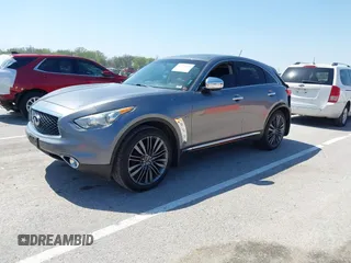 2015 Infiniti QX70 with VIN JN8CS1MW1FM481233, listed as a IAAI auction lot 41976458 with 134,875 mi miles and . Bid and sale history available at DreamBid. Image 17.