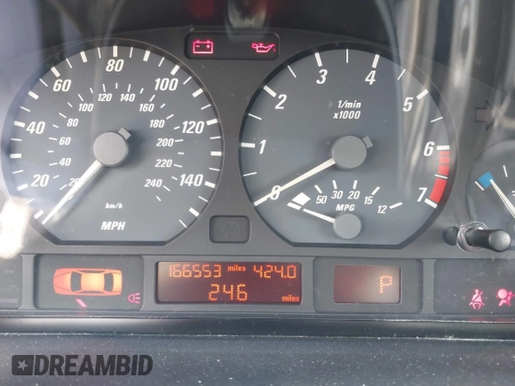 2002 BMW 3 Series 325Ci with VIN WBABN33402PG56171, listed as a IAAI auction lot 42657532 with 166,553 mi miles and . Bid and sale history available at DreamBid. Image 7.