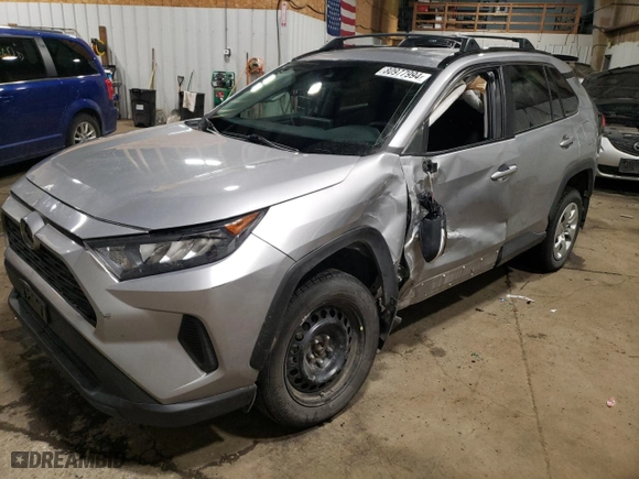 2019 Toyota RAV4 LE with VIN 2T3G1RFV7KC053703, listed as a Copart auction lot 80977994 with 51,028 mi miles and Salvage Title. Bid and sale history available at carsss.com. Image 1.
