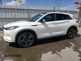 2021 Infiniti QX50 Luxe with VIN 3PCAJ5BB8MF102182, listed as a Copart auction lot 51758835 with 40,582 mi miles and Salvage Title. Bid and sale history available at DreamBid. Image 1.