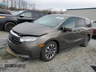 2023 Honda Odyssey EX-L z VIN 5FNRL6H69PB033309, wystawiony jako Copart lot #48559565 z przebiegiem 30 068 mil mil oraz Szkody całkowita. Historia ofert i sprzedaży dostępna na DreamBid. Obrazek 1.