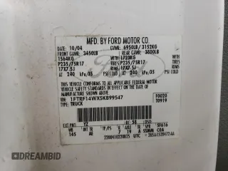 2005 Ford F-150 XL with VIN 1FTRF14WX5KB99547, listed as a Copart auction lot 44403635 with 120,427 mi miles and Clean title. Bid and sale history available at DreamBid. Image 12.