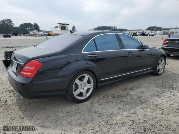 2011 Mercedes-Benz S-Class S 550 with VIN WDDNG8GB3BA380431, listed as a Copart auction lot 48335545 with 158,981 mi miles and Salvage Title. Bid and sale history available at carsss.com. Image 3.